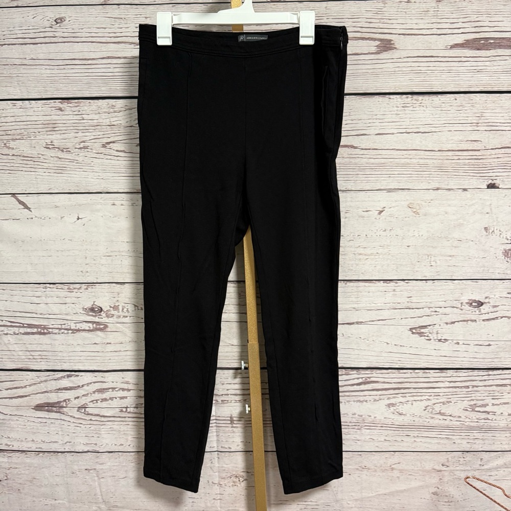 Adrianna Papell Black Ponte Leggings with Front and Back Seam